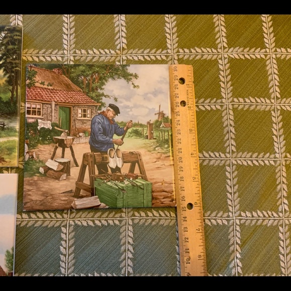 3 Vintage Royal Mosa Holland Schwabap Ceramic Tiles. - Picture 7 of 12
